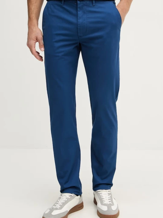 Zdjęcie produktu Tommy Hilfiger spodnie chinos męskie bawełniane z elastanem niebieski
