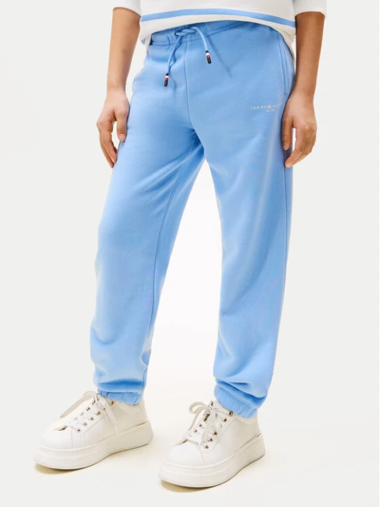 Zdjęcie produktu Tommy Hilfiger Spodnie dresowe KS0KS00596 Błękitny Regular Fit Niebieski jasny