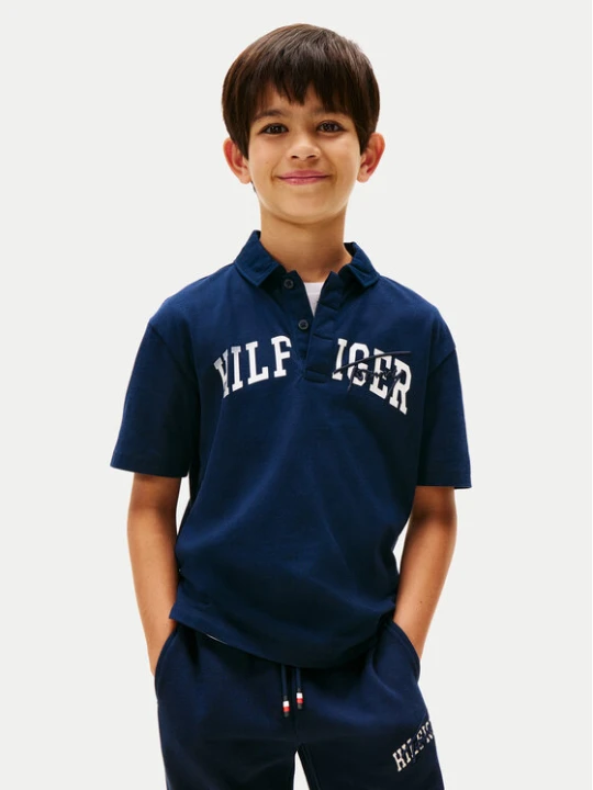 Zdjęcie produktu Tommy Hilfiger Spodnie dresowe Mixed Graphic KB0KB09695 Granatowy Regular Fit