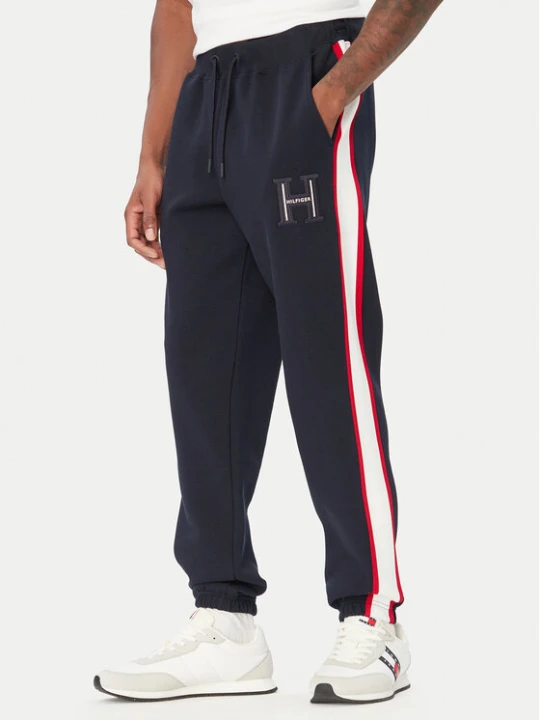 Zdjęcie produktu Tommy Hilfiger Spodnie dresowe Pique MW0MW44995 Granatowy Regular Fit