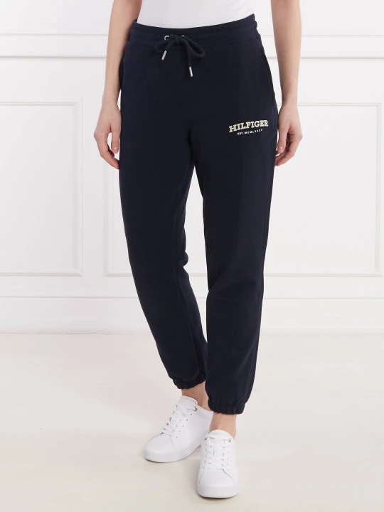 Zdjęcie produktu Tommy Hilfiger Spodnie dresowe REG MONOTYPE FLOCK | Regular Fit granatowy
