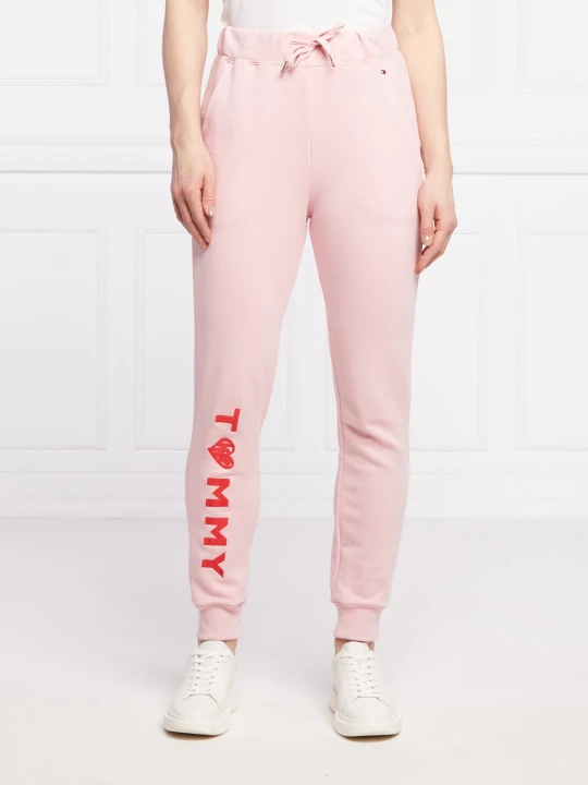 Zdjęcie produktu Tommy Hilfiger Spodnie dresowe | Regular Fit pudrowy róż