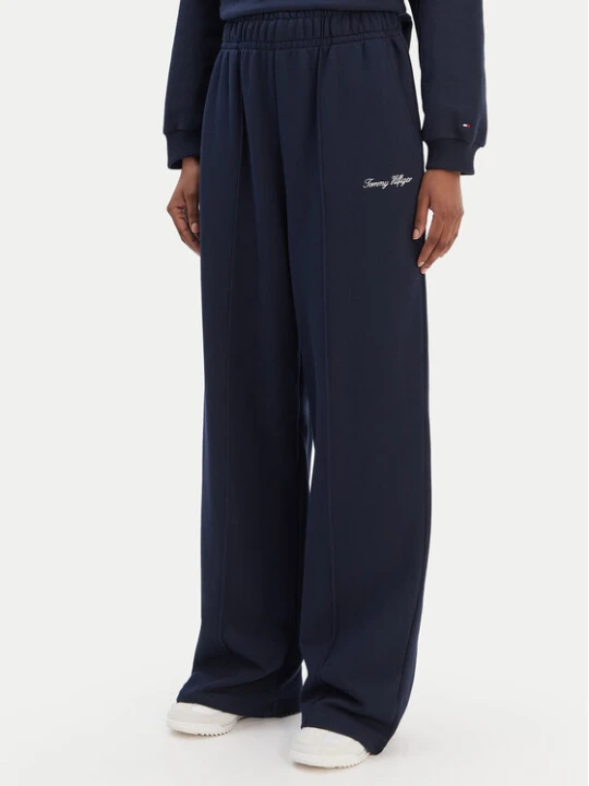 Zdjęcie produktu Tommy Hilfiger Spodnie dresowe Script WW0WW48784 Granatowy Relaxed Fit