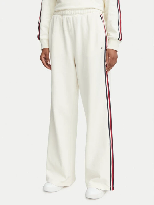 Zdjęcie produktu Tommy Hilfiger Spodnie dresowe UW0UW06628 Kremowy Wide Leg
