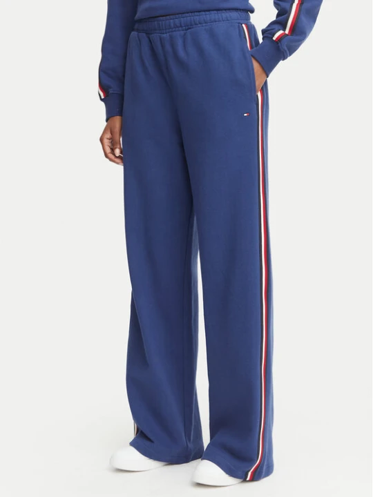 Zdjęcie produktu Tommy Hilfiger Spodnie dresowe UW0UW06628 Niebieski Wide Leg