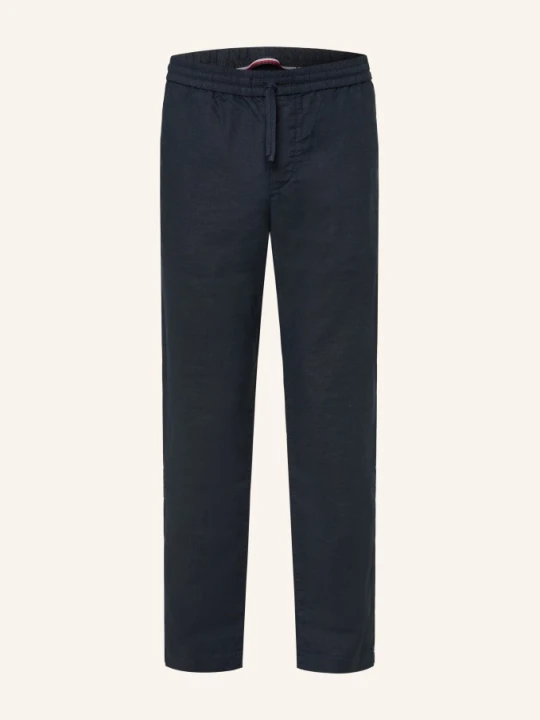 Zdjęcie produktu Tommy Hilfiger Spodnie Lniane Harlem Regular Tapered Fit blau GRANATOWY
