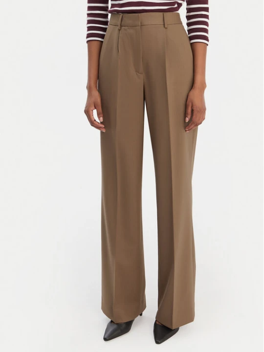 Zdjęcie produktu Tommy Hilfiger Spodnie materiałowe Timeless WW0WW48801 Beżowy Wide Leg