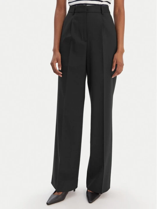 Zdjęcie produktu Tommy Hilfiger Spodnie materiałowe Timeless WW0WW48801 Czarny Wide Leg