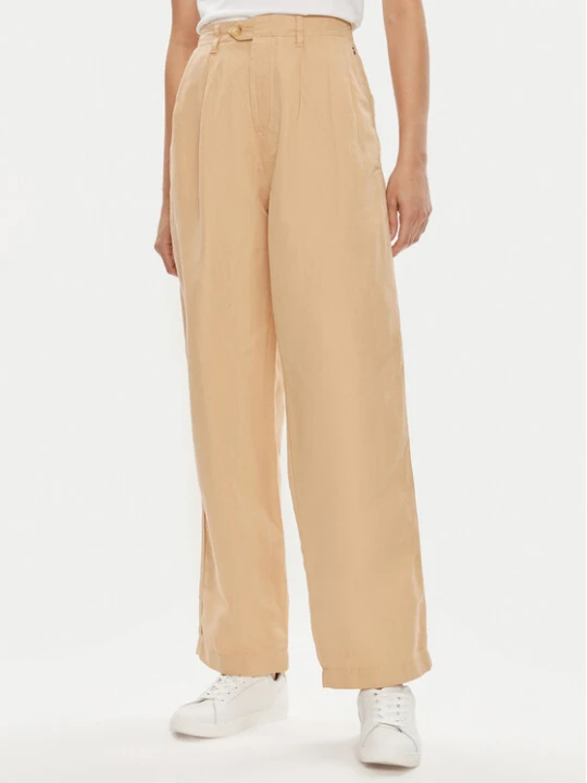 Zdjęcie produktu Tommy Hilfiger Spodnie materiałowe WW0WW41355 Beżowy Relaxed Fit