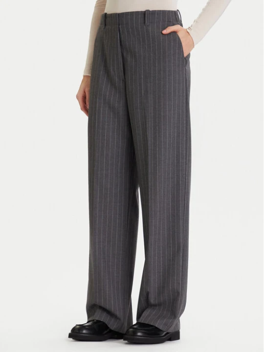 Zdjęcie produktu Tommy Hilfiger Spodnie materiałowe WW0WW47550 Szary Wide Leg