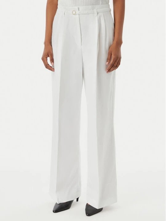 Zdjęcie produktu Tommy Hilfiger Spodnie materiałowe WW0WW48884 Biały Wide Leg