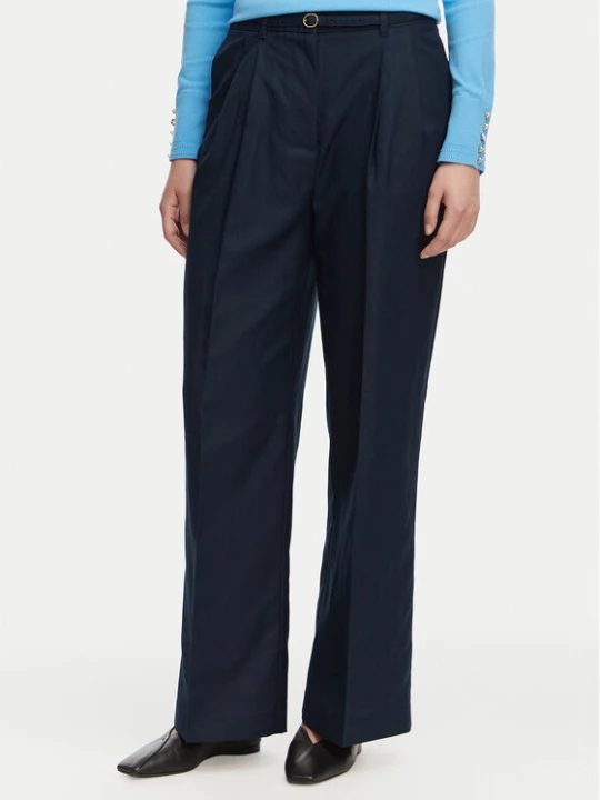 Zdjęcie produktu Tommy Hilfiger Spodnie materiałowe WW0WW48884 Granatowy Wide Leg