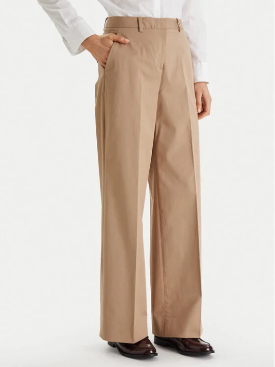 Zdjęcie produktu Tommy Hilfiger Spodnie materiałowe WW0WW49471 Beżowy Wide Leg