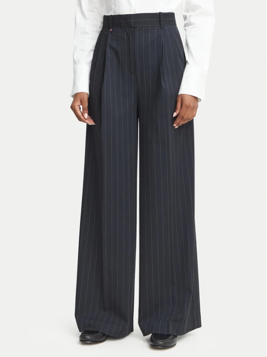 Zdjęcie produktu Tommy Hilfiger Spodnie materiałowe WW0WW51898 Granatowy Wide Leg