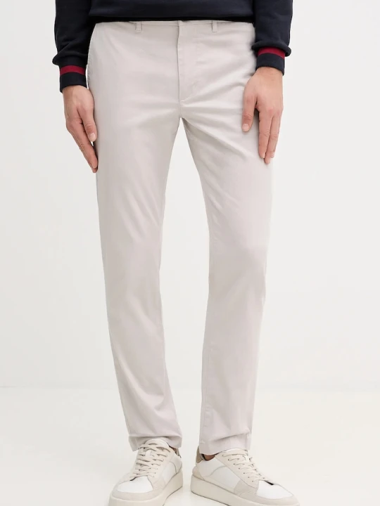 Zdjęcie produktu Tommy Hilfiger spodnie chinos męskie bawełniane z elastanem szary