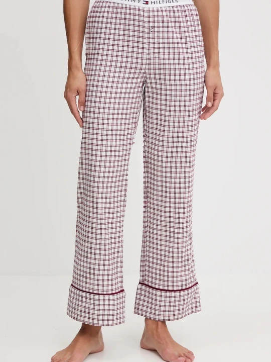 Zdjęcie produktu Tommy Hilfiger spodnie piżamowe bordowy