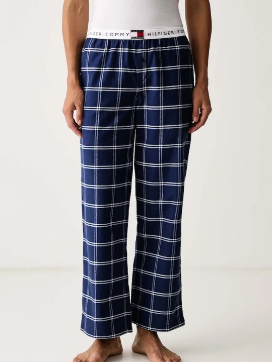 Zdjęcie produktu Tommy Hilfiger spodnie piżamowe damskie bawełniane granatowy