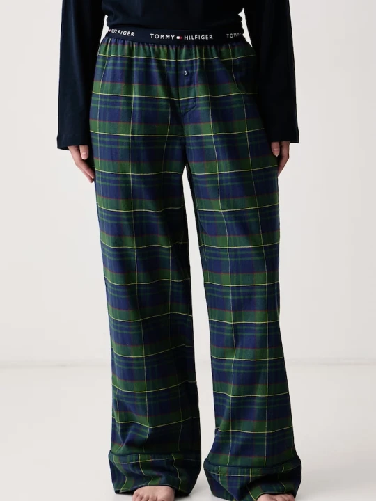 Zdjęcie produktu Tommy Hilfiger spodnie piżamowe damskie bawełniane granatowy