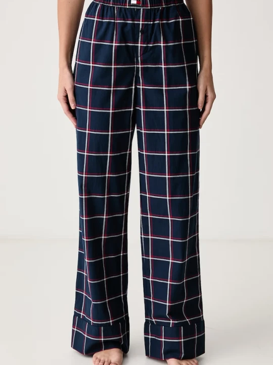 Zdjęcie produktu Tommy Hilfiger spodnie piżamowe damskie bawełniane granatowy