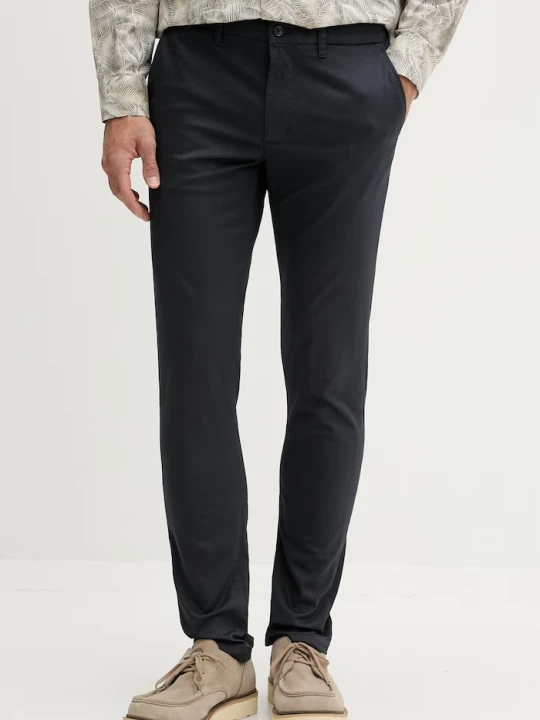 Zdjęcie produktu Tommy Hilfiger spodnie slim fit męskie z bawełną granatowy