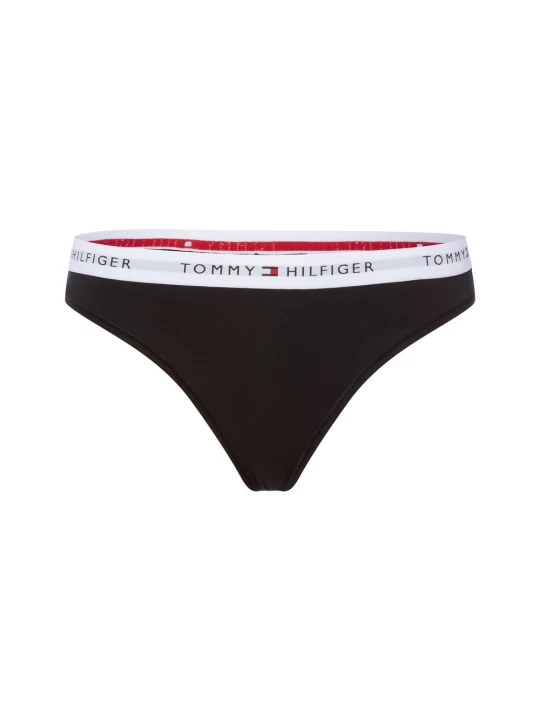 Zdjęcie produktu Tommy Hilfiger Stringi Kobiety Dżersej czarny