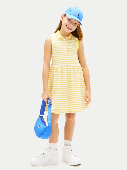 Zdjęcie produktu Tommy Hilfiger Sukienka codzienna KG0KG08486 Żółty jasny Regular Fit