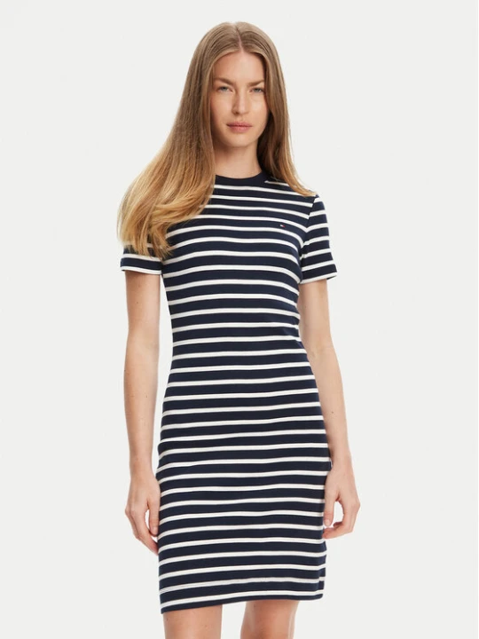 Zdjęcie produktu Tommy Hilfiger Sukienka codzienna New Cody WW0WW42721 Granatowy Slim Fit