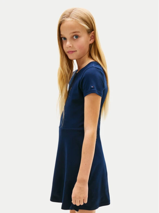 Zdjęcie produktu Tommy Hilfiger Sukienka codzienna Skater KG0KG09284 Granatowy Regular Fit