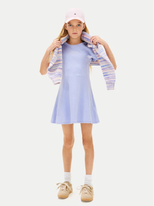Zdjęcie produktu Tommy Hilfiger Sukienka codzienna Skater KG0KG09284 Niebieski Regular Fit