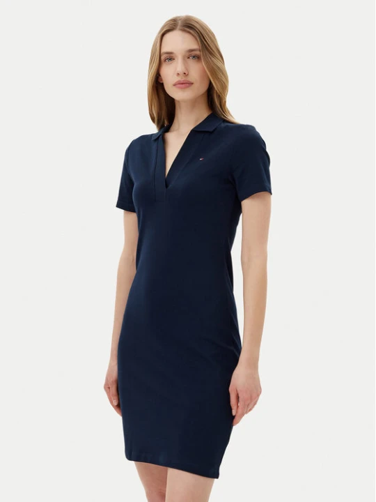Zdjęcie produktu Tommy Hilfiger Sukienka codzienna WW0WW42567 Granatowy Slim Fit