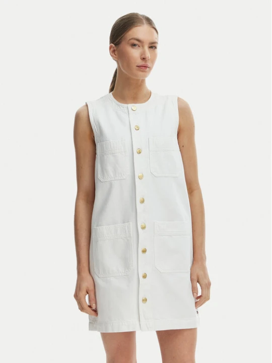 Zdjęcie produktu Tommy Hilfiger Sukienka codzienna WW0WW48584 Biały Regular Fit