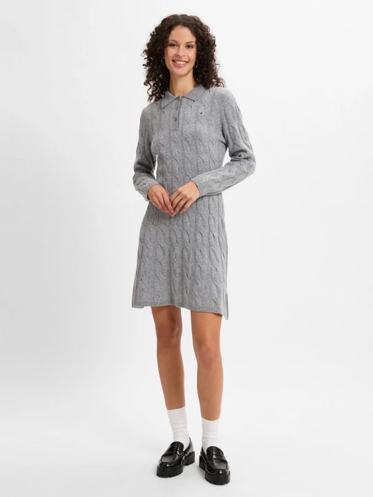 Zdjęcie produktu Tommy Hilfiger Sukienka Kobiety dzianina grubo tkana szary