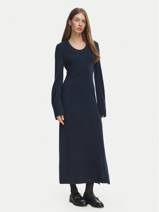 Zdjęcie produktu Tommy Hilfiger Sukienka dzianinowa Scoop WW0WW52306 Granatowy Regular Fit
