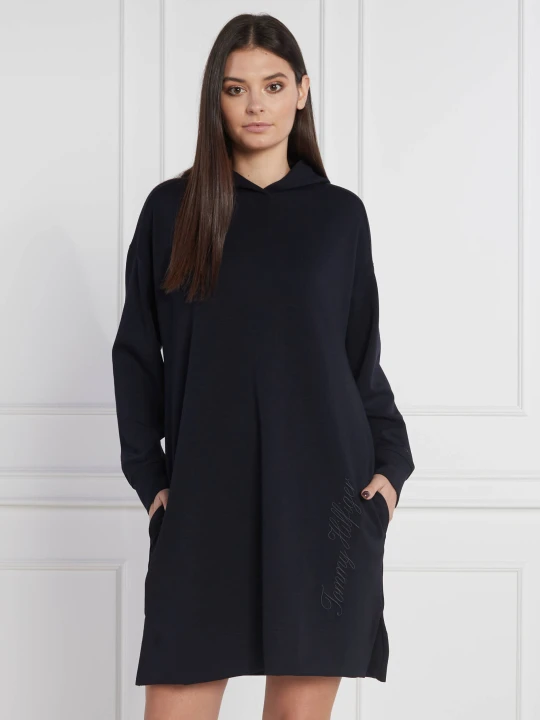 Zdjęcie produktu Tommy Hilfiger Sukienka INTERLOCK granatowy