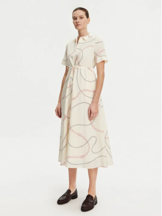 Zdjęcie produktu Tommy Hilfiger Sukienka koszulowa Voile WW0WW46009 Beżowy Regular Fit