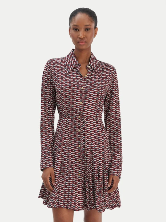 Zdjęcie produktu Tommy Hilfiger Sukienka koszulowa WW0WW48629 Bordowy Regular Fit