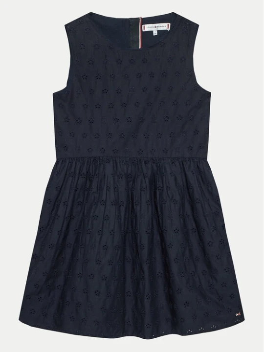Zdjęcie produktu Tommy Hilfiger Sukienka letnia Anglaise KG0KG07931 D Granatowy Regular Fit