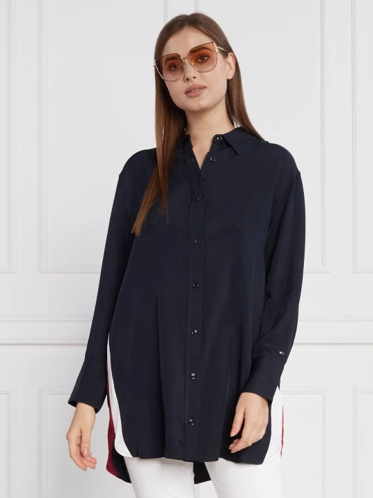 Zdjęcie produktu Tommy Hilfiger Sukienka PIECED GLB STP granatowy