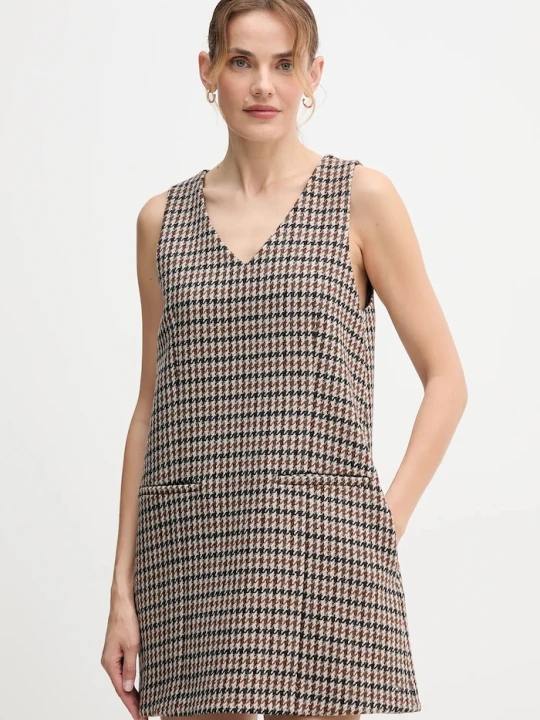 Zdjęcie produktu Tommy Hilfiger sukienka wełniana brązowy