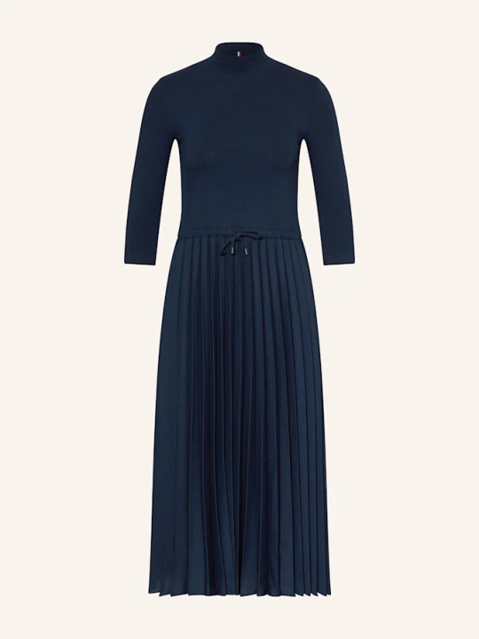 Zdjęcie produktu Tommy Hilfiger Sukienka Z Mieszanki Materiałów Z Rękawami 3 / 4 blau GRANATOWY