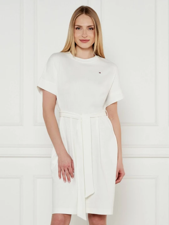 Zdjęcie produktu Tommy Hilfiger Sukienka z paskiem ecru