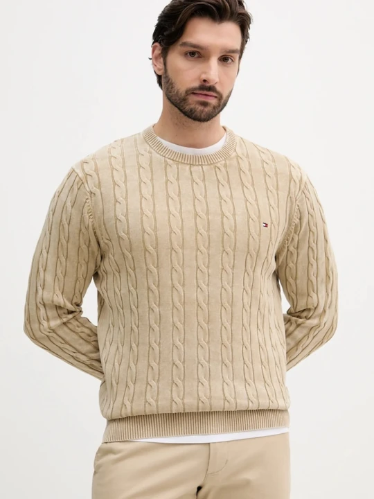 Zdjęcie produktu Tommy Hilfiger sweter bawełniany zielony