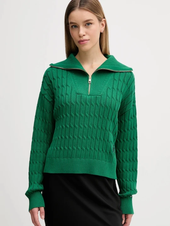 Zdjęcie produktu Tommy Hilfiger sweter bawełniany zielony
