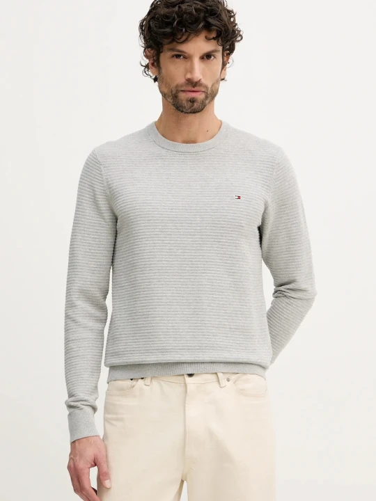 Zdjęcie produktu Tommy Hilfiger sweter bawełniany szary