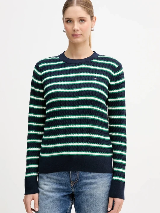 Zdjęcie produktu Tommy Hilfiger sweter damski bawełniany niebieski