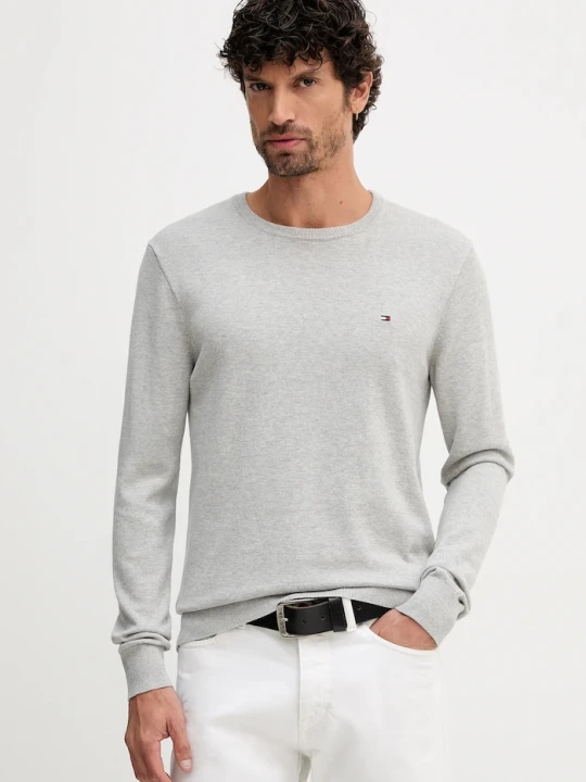 Zdjęcie produktu Tommy Hilfiger sweter bawełniany szary