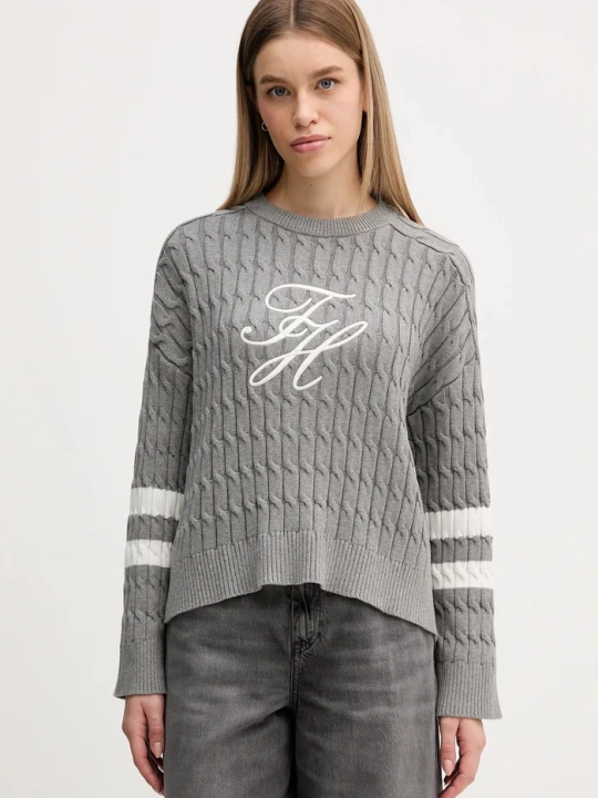Zdjęcie produktu Tommy Hilfiger sweter bawełniany szary