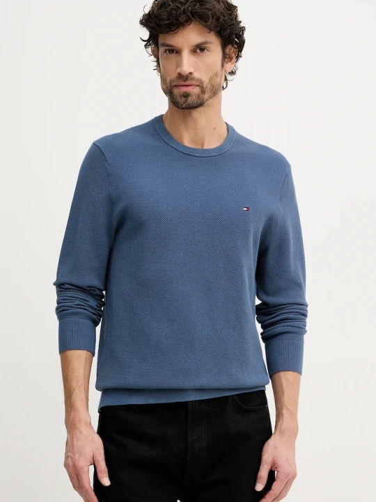 Zdjęcie produktu Tommy Hilfiger sweter męski bawełniany niebieski