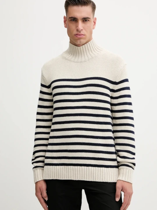 Zdjęcie produktu Tommy Hilfiger sweter bawełniany beżowy