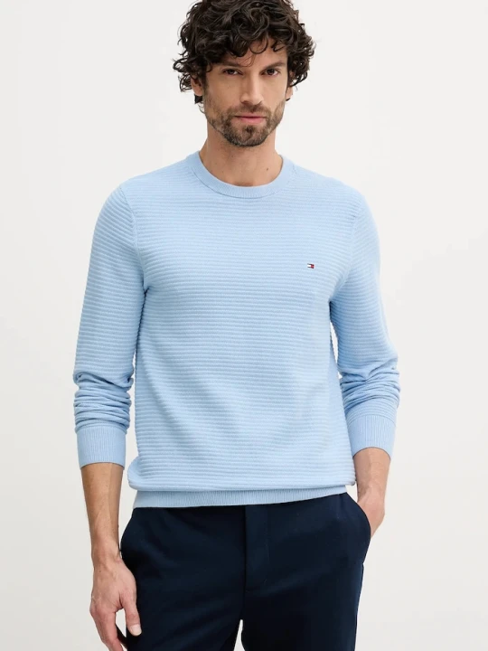 Zdjęcie produktu Tommy Hilfiger sweter bawełniany niebieski